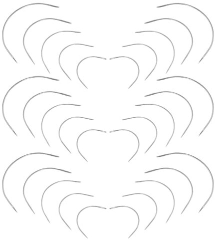 LOLIPPYY 50piezas Agujas Curvadas c Tipo Para Coser Paquete De Agujas De Mano Para Bordado y Reparación De Herramientas Versátiles Para Costura y Proyectos De
