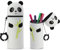 MHwan Kawaii Federmäppchen, Niedlicher und Bequemer Silikongriff, Leicht zu Transportieren und Aufzuhängen, Kann Als Stiftehalter und Mäppchen Verwendet Werden, Robust und Langlebig (Panda)