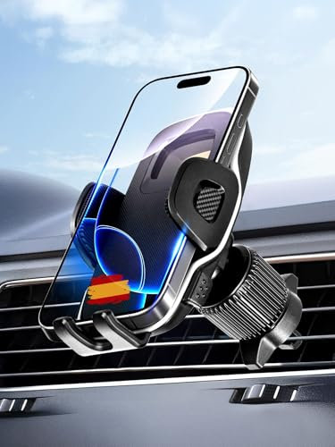 GLYXOR Support Téléphone Voiture pour Grille d’Aération – Support Universel pour Smartphone – Rotation 360°, Stable & Antidérapant – Accessoire Auto avec Utilisation à Une Main