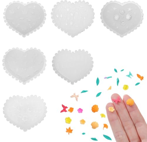 Modelliermassen-Formen, Mini-Blumen-Ton-Formen für Schmuckherstellung, Frühlings-Polymer-Ton, Ohrring-Ausstecher, Polymer-Ton-Form für Schmuck (Ersatz für Polymer-Tonschneider), 6 Stück