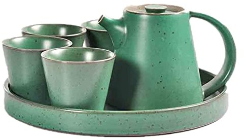 BOSHYUM Service à thé de Style Japonais 6 pièces, Ensemble de Tasses à café, théière avec Plateau et Service de Tasses à thé