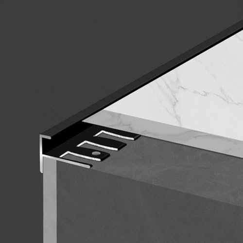 Profilo per scale in metallo, protezione angolare pieghevole a forma di F, in alluminio, per scale e pavimenti, 3 pezzi x 0,9 m di lunghezza, per gradini in laminato, parquet e piastrelle