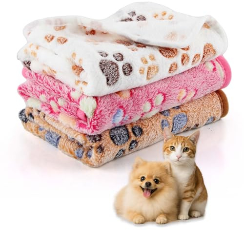 Generico 3 Pezzi Coperta Cani, dellyy Morbida Copertina Cane, Nimali Domestici Copertinas Gatto, Lavabile Coperta per Cani Gatti di Piccola e Media Taglia (3B, 60x40cm)