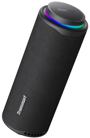 Tronsmart T8 Cassa Bluetooth Portatile da 40W, Luci LED, Protezione dall'acqua IPX7, Bassi Potenti con Suono Stereo Hi-Fi, Altoparlante Wireless con EQ per Campeggio, Ciclismo, Interni e Esterni