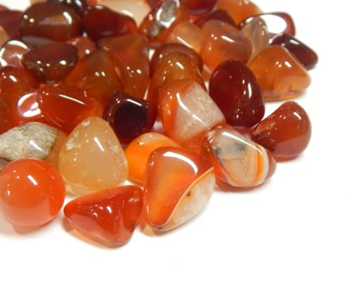 Perlin 150 perle di agata, pietre preziose, pietre semipreziose, 9 mm ~ 15 mm, pietre burattate, pietra naturale, pietra preziosa, pietra semipreziosa per decorazione, meditazione, chakra (rosso)