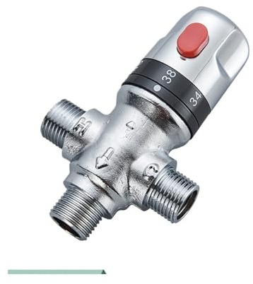 Thermostatic Mixing Valve Brass Standard 1/2 Temperature Control Shower Faucet Thermostat for Bathroom Kitchen(Type D)