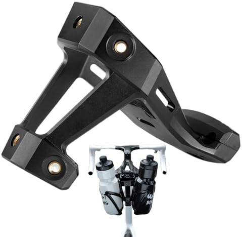 Flaschenhalter-Sattelhalterungsadapter – Fahrradsitzschiene, Hinterer Flaschenhalterhalter, Doppelt/einfach Verstellbarer Winkel, Leichte Aluminium-Verlängerungshalterung | Rennrad, Crossbike, Triathl
