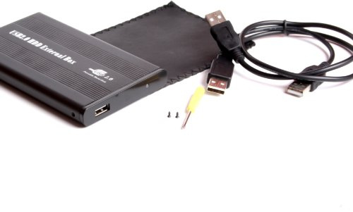 BIGtec IDE Aluminium USB 2.0 Festplattengehäuse 2,5 - 6,4cm 2,5 Zoll IDE Gehäuse schwarz Black ALU Gehäuse für Externe Festplatte Festplatten