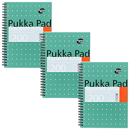 Pukka Pad JM021SQ - Paquete de 3 cuadernos de anillas A5