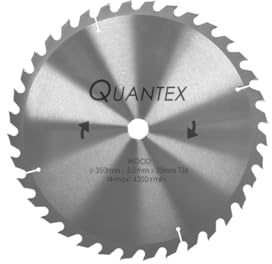 Kreissägeblatt Holz Ø 350mm x 30mm HM 36 Zähne - Diamantschliff - inkl. 4 Reduzierringen.