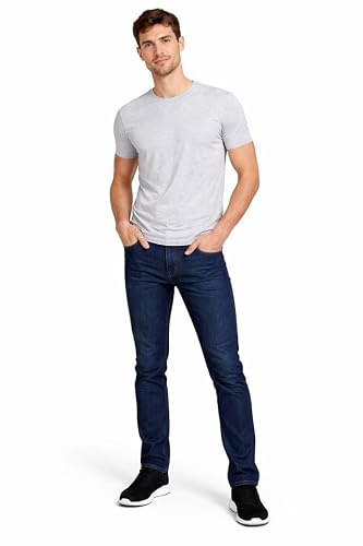 True Face Mens Jeans Slim Fit Stretch Trousers Denim Pants Cotton Bottoms Zip Fly 5 Pockets Western Casual Wear Elasticated All Waist & Leg Sizes in Grey, White, Blue, Black