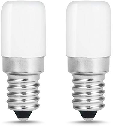 LOHAS LED Kühlschranklampe E14 LED Lampen, 1.5W Ersatz für 15W Halogenlampen, Warmweiß 2700K, 135lm, 360° Abstrahlwinkel, LED Kühlschrankbirne, LED Leuchtmittel, 230V AC, 2er Pack
