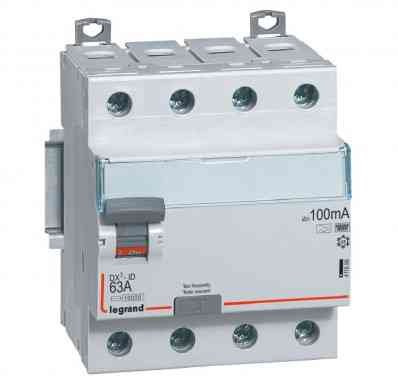 Interrupteur différentiel 4P 400V~ 63A type F 100mA - 4 modules