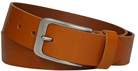 Vascavi ® Ledergürtel aus Rindleder, 3,5 cm breit und ca. 0,3 cm stark, echt Leder Gürtel, Made in Germany, kürzbar, für Damen und Herren #3,5-0001