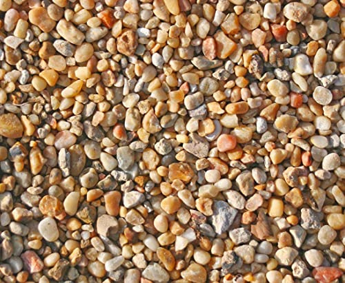 kunstpflanzen-discount.com Gartenkies Bunt gemischt ca. 25kg, Durch. 8 bis 16mm, Taunusquarz - Zierkies Füllmaterial für Übertöpfe Blumentopf