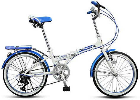 MTTKTTBD Tragbar Faltrad, Unisex Klappfahrrad mit Quick-Fold-System,20 Zoll Lightweight Klapprad,Doppelscheibenbremse,First-Class Folding City Bike für Stadtreiten und Pendeln