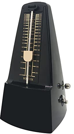 HOSEYIN Mekanisk metronom, universell metronom för piano, gitarr, fiol och andra instrument (standard, svart)