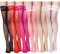 Geyoga 6 Paires Bas de Cuisse (Noir, Blanc, Couleur de Peau, Rouge, Rose Rouge, Rose)