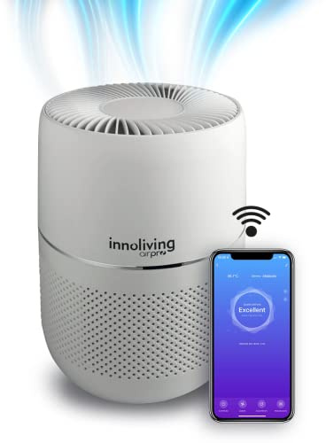 Innoliving AirPro Purificatore d'aria Ercole Plus INN-555 con filtro HEPA e Ioni negativi, Smart WiFi, con Aromaterapia e Controllo Remoto