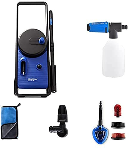 Nettoyeur Haute Pression Nilfisk Core 140 bars avec variateur de puissance pour la Maison, le Jardin et la Voiture avec le pack nettoyage Auto Premium