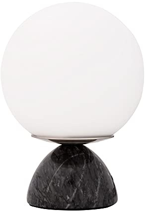 Pauleen 48192 Shining Pearl Tischleuchte max. 20 Watt Schwarz, Weiß Marmor, Glas E14