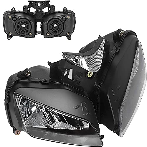 Motorcycle Headlight Headlamp Assembly Compatible for Honda CBR1000RR 2004 2005 2006 2007 Motorbike Plastic Headlight Front Head Lamp Clear