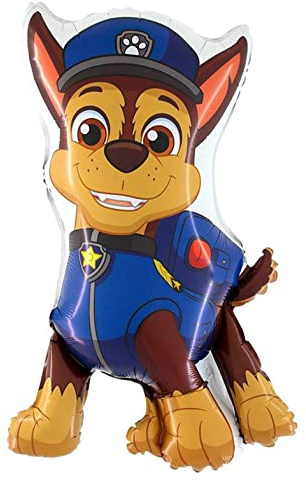 Ballonheld Ballon gonflable Pat' Patrouille Chase, env. 80 cm, convient à l'hélium, longue durée de flottement, pour enfant