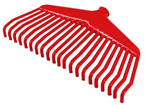 Rekord Laubrechen (Kunststoff) - 21 Zinken, feststehend, Arbeitsbreite 37 cm, Fächerbesen, Rasenbesen, Laubbesen, Laubfeger