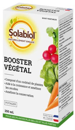 SOLABIOL Activateur Potager - Améliore La Croissance & Les Récoltes - 250ml - Augemnte La Résistance A La Sécheresse - Utilisable En Agriculture Biologique SOAXIO250