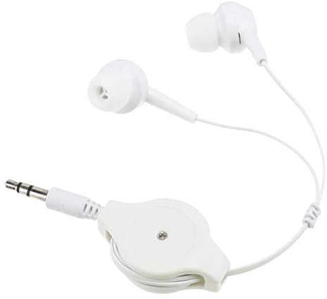 Hemobllo Einziehbare In-Ear-kopfhörer Kabellose Ohrstöpsel Kopfhörer Player Leichte Tragbare Ohrhörer Mit Geräuschisolierenden Kissen Weiß