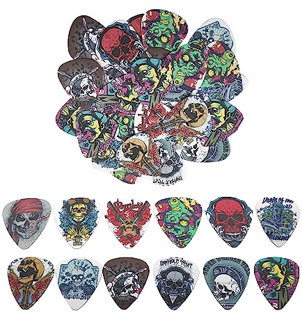 Gitarrplektrum 30 Stycken - 0.46 Mm, 0.71 Mm, 0.96 Mm - Rock Plektrum För Akustisk Gitarr, Ukulele, Bas, Elgitarr