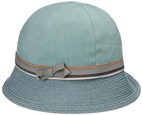 bedacht Avilena Glockenhut Leinenhut Sommerhut Sonnenhut Damenhut Gartenhut Damen - Made in The EU mit Futter, Futter Sommer Frühling-Sommer - One Size türkis