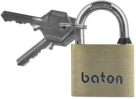 Baton 761S Series Heavy Duty Brass Padlock. 50mm, 8.0mm Shackle Diameter, Shackle Clearance 29.0mm 761S-500