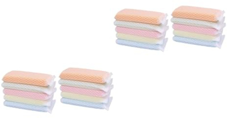 PartyKindom 20pcs Dishwashing Brush Scouring Pad for Kitchen Eco Washing up Cleaning Pad for Surface Cleaner Random Color