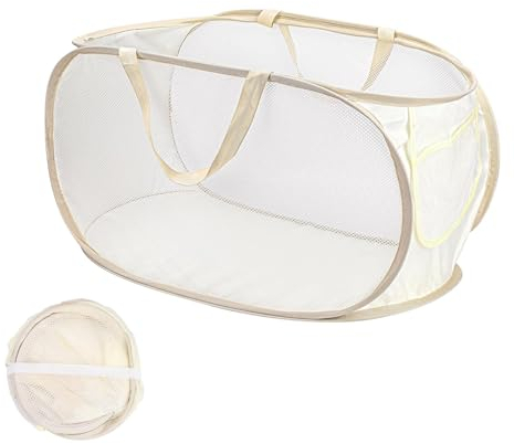Pop up Laundry Hamper Portabiancheria Pieghevoli Pop-up Mesh Pieghevole Cestino di Lavanderia per Riporre Vestiti Giocattoli