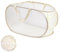 Cesto Plegable de Malla Plegable Pop-Up Malla Cesto de Ropa Bolsa Cesta de Colada Lavado Pop Up para Guardar Ropa y Objetos Pequeños