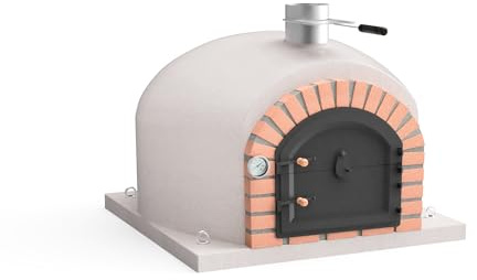 MOVELAR - Horno de Leña Exterior de Obra GRAN CANÁRIA (Burdeos - 120 x 120 x 65 cm) - Horno exterior robusto, cocción con leña, aislado térmicamente, ideal para pizzas y pan - REF: M00130