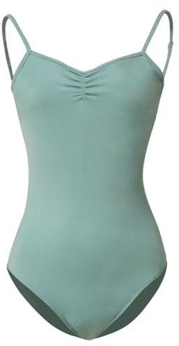 ROYAL SMEELA Kvinnor Svarta Trikåer Ärmlös Väst Toppar Rem Cami Dans Bodysuit Linne Balett Vuxen, Cyan, M