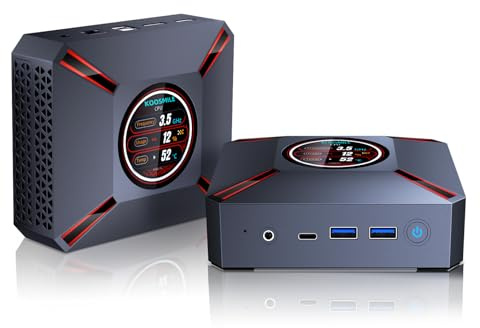 KOOSMILE Mini PC, Mini Computer Intel Core i9-12900HK (14 Kerne, 20 Threads, Bis zu 5.0GHz) 32GB DDR4,Triple-Display,2TB PCIe 3.0 SSD, WiFi 6, BT 5.2 Micro Desktop PC für Büro & Business (32 GB+2 TB)