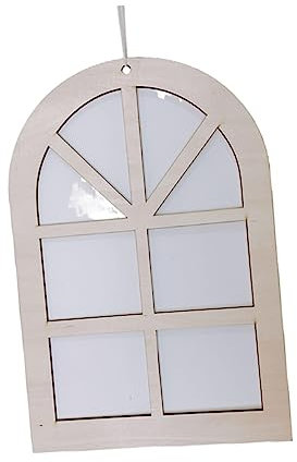 Cabilock Holzwandbehang Hohlfenster Handwerk Gemütliches Jungen- Und Mädchenzimmerdekor Fotomaterial