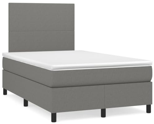 qohoio Boxspringbett mit Matratze Betten Mit Matratze Schlafzimmer Bett Boxspringbett Mit Matratze Dunkelgrau 120x190 cm Stoff / 3269868