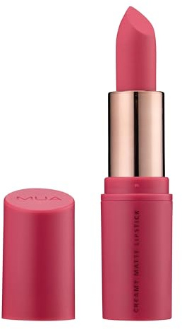 MUA Creamy Matte Lipstick, Highly Pigmented, Dream Girl (Pack of 1) | True Pink Shade, Creamy Matte Texture, Versatile for All Skin Tones, Vegan & Cruelty Free