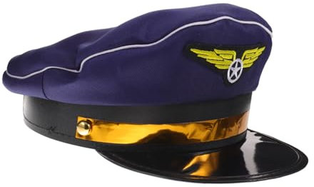 OATIPHO Kabinenpersonal Mütze Blau Cosplay Kostüm Zubehör Eleganter Airplane Hostess Hut Für Karneval Party Bühnenauftritt Erwachsene