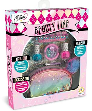 Teorema Make-up-Set für Kinder, mit Tasche mit Einhorn-Motiv, Make-Up und Nail Art