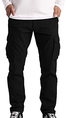 Pantaloni da Lavoro per Uomo Larghi Comoda Pantaloni Cargo con Vestibilità Militare Tattici con Tasche Laterali Multiple Pantalone Casual Leggeri Cotone Elasticizzati Pants Trekking Moto 2025