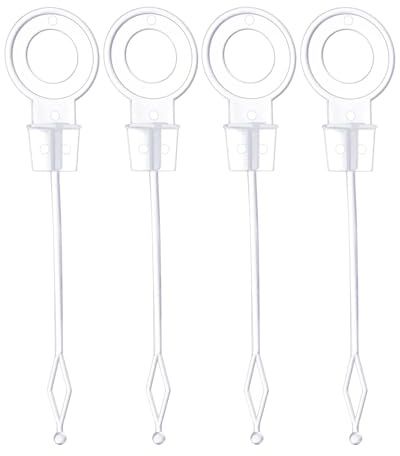 Kemuz Kit Pulizia Foro di Scarico Frigorifero, 4 Pezzi Stantuffo Universale per Frigo e Congelatore con Draga Drenaggio, Accessori per Pulizia Scarico Frigo, 9.5 cm (Bianco)