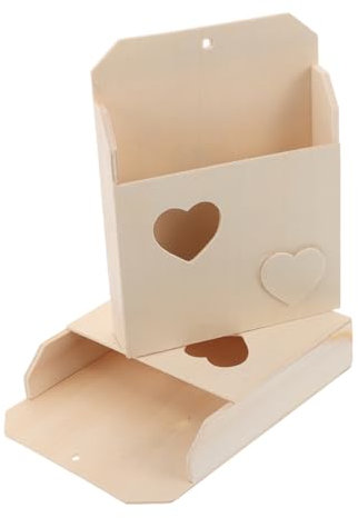 Toddmomy 2pièces Boîtes Bois Pour Artisanat Rangement Pour Garçon Fille Boîtes Aux Lettres Décoratives Organisation De Maison Et Bureau