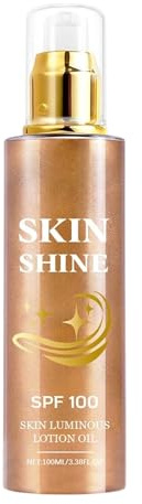 Glitzer Körperöl,Ganzkörper-Pflegeöl Mit Strahlendem Glow 100ml | Feuchtigkeitsspendende Hautpflege Für Frauen, Tänzerinnen, Fotomodels, Brautvorbereitung, Radfahren, Camping