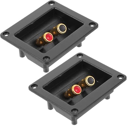 iplusmile 2 pezzi Connettori Terminali per Altoparlanti in Abs e Lega Morsettiera Audio per Casse Acustiche e Subwoofer per Uso Professionale e DIY