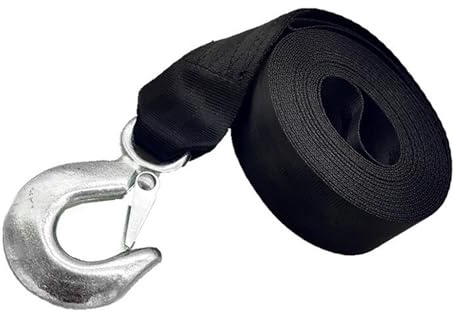 Cuerda de Remolque – Cuerda elástica de Nailon Resistente, 5 cm x 6 m, Correa de cabrestante Manual para Remolque, para SUV, camión, recuperación de Coches y Asistencia en Carretera